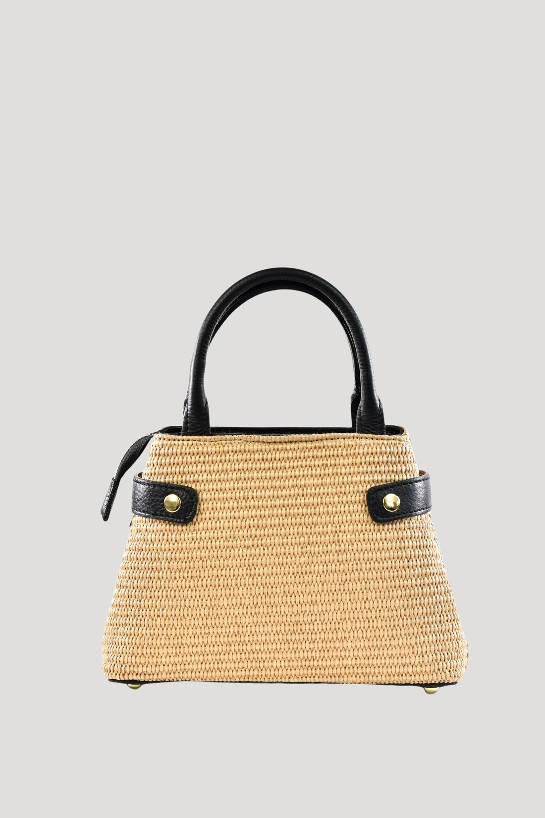 Borsa Elysia in pelle e rafia Nero
