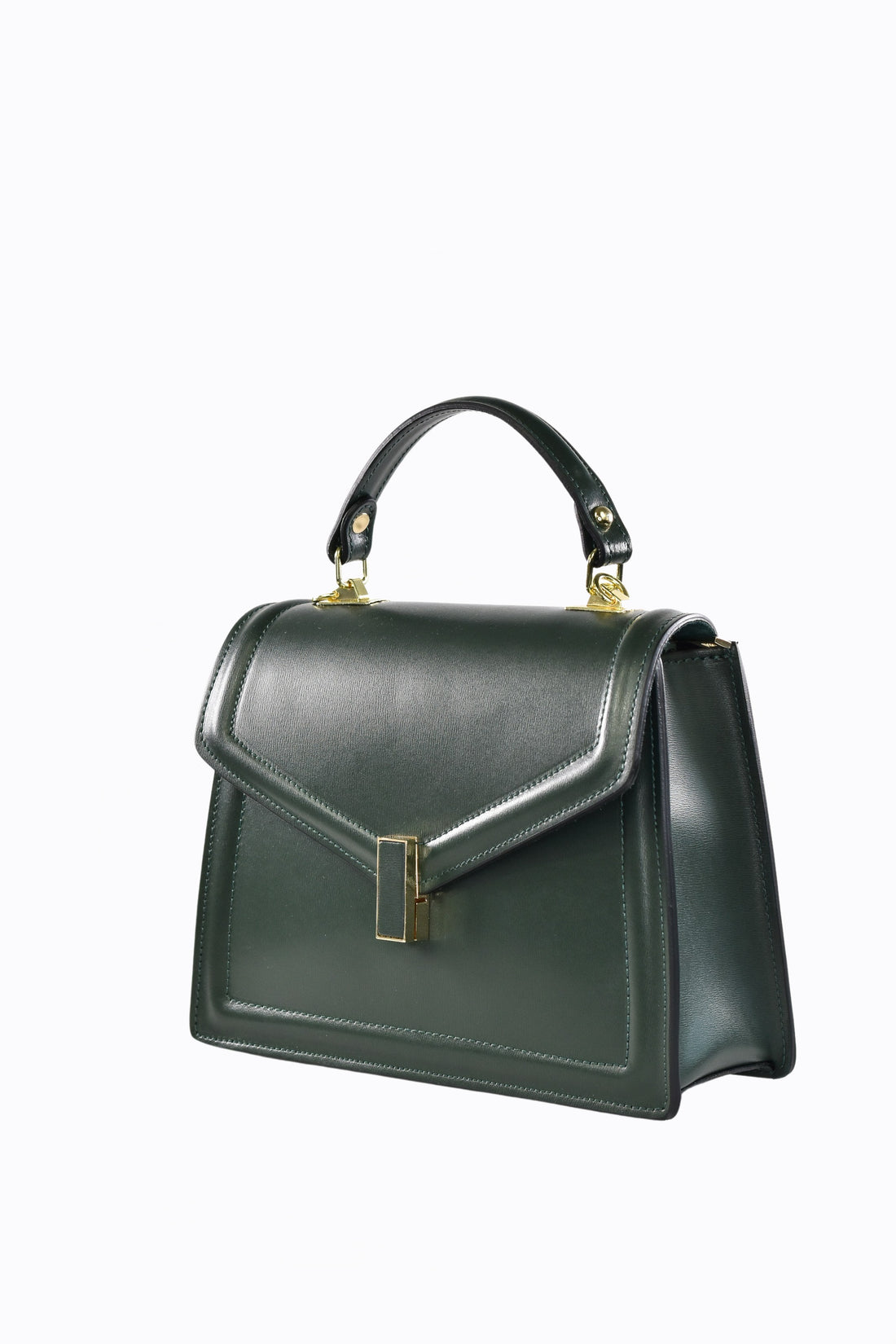 Borsa Adelaide in pelle Saffiano Verde Bosco