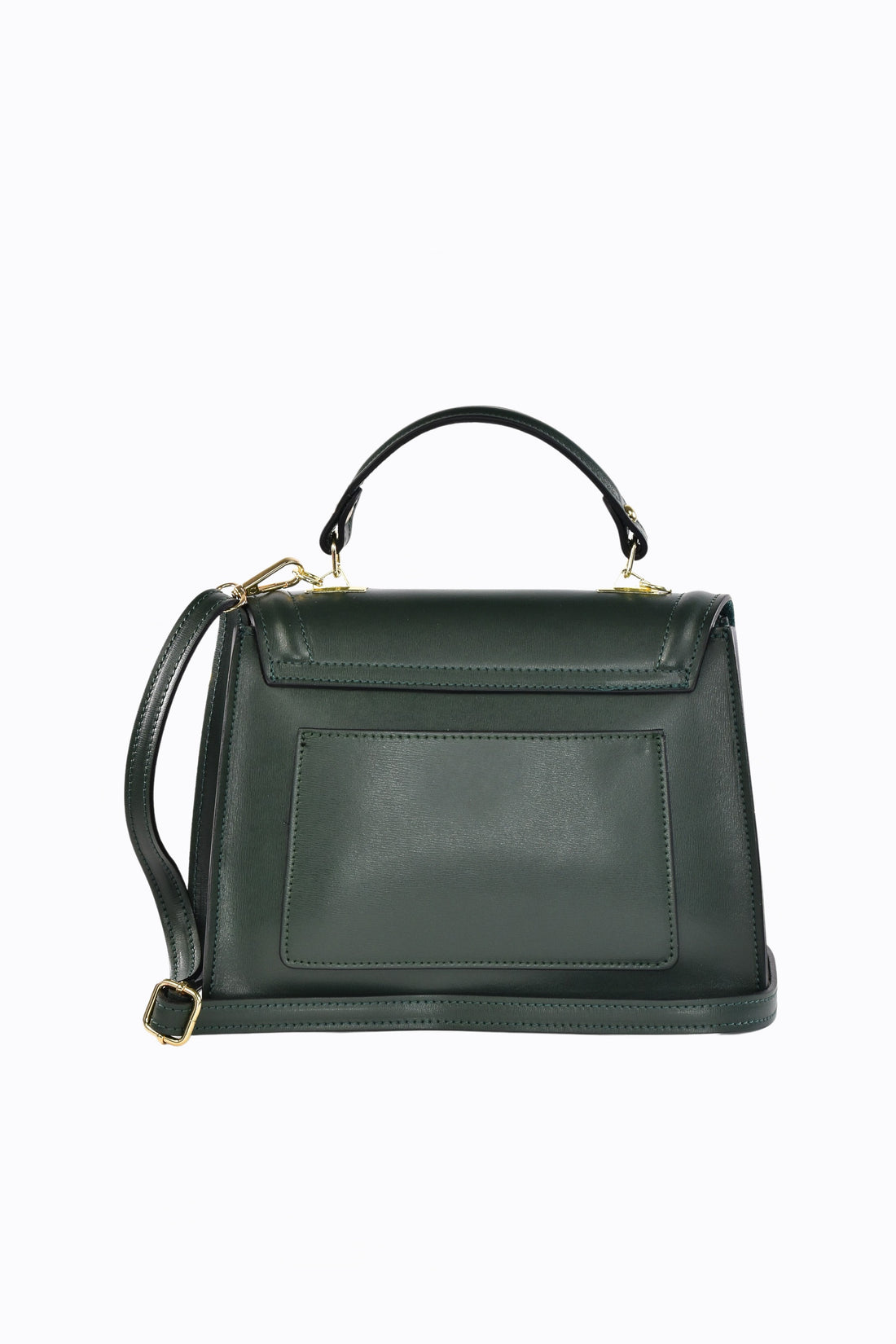 Borsa Adelaide in pelle Saffiano Verde Bosco