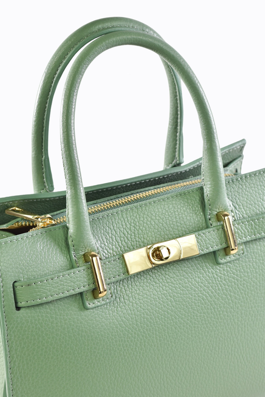 Borsa Grace in pelle Togo Verde Menta