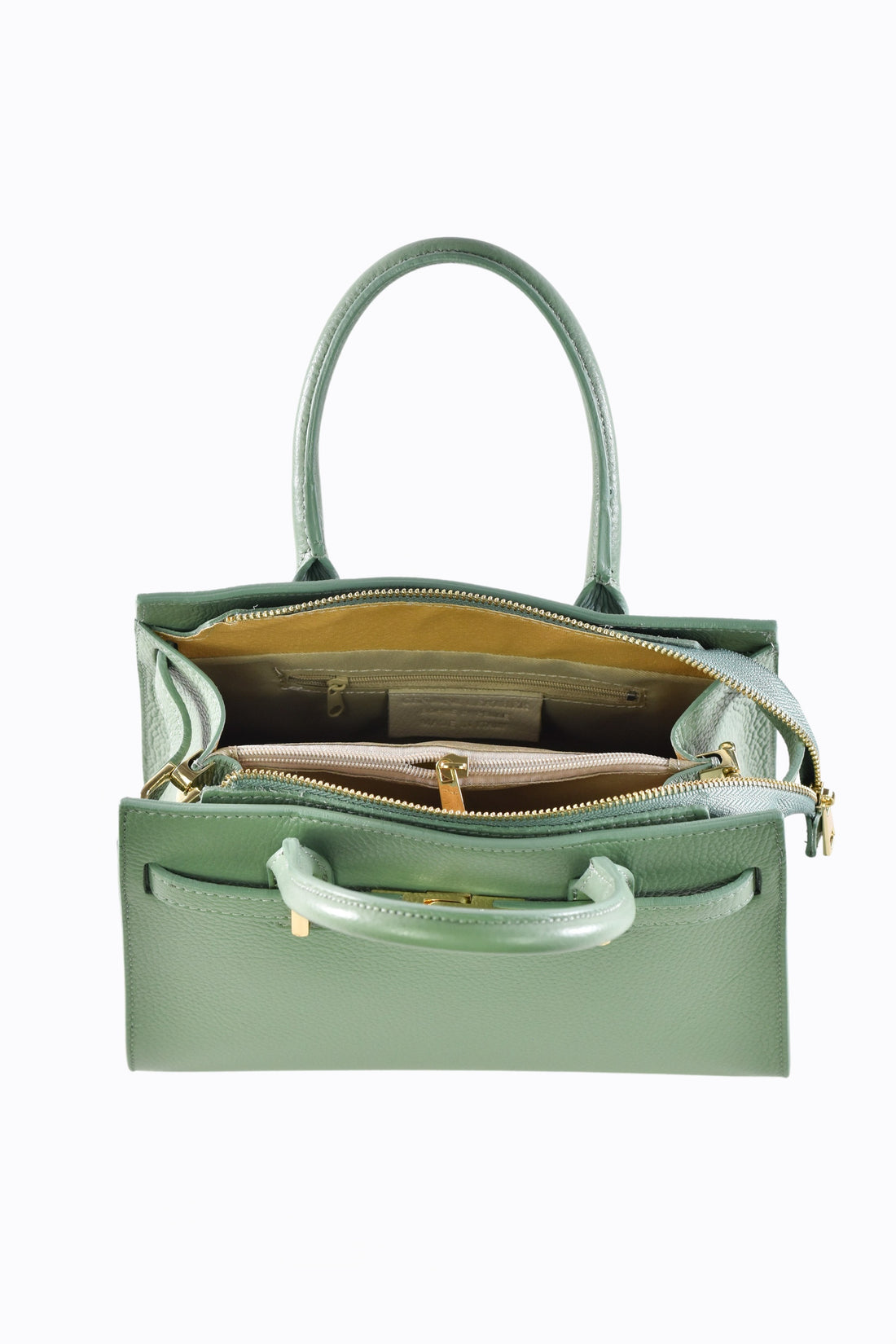 Borsa Grace in pelle Togo Verde Menta