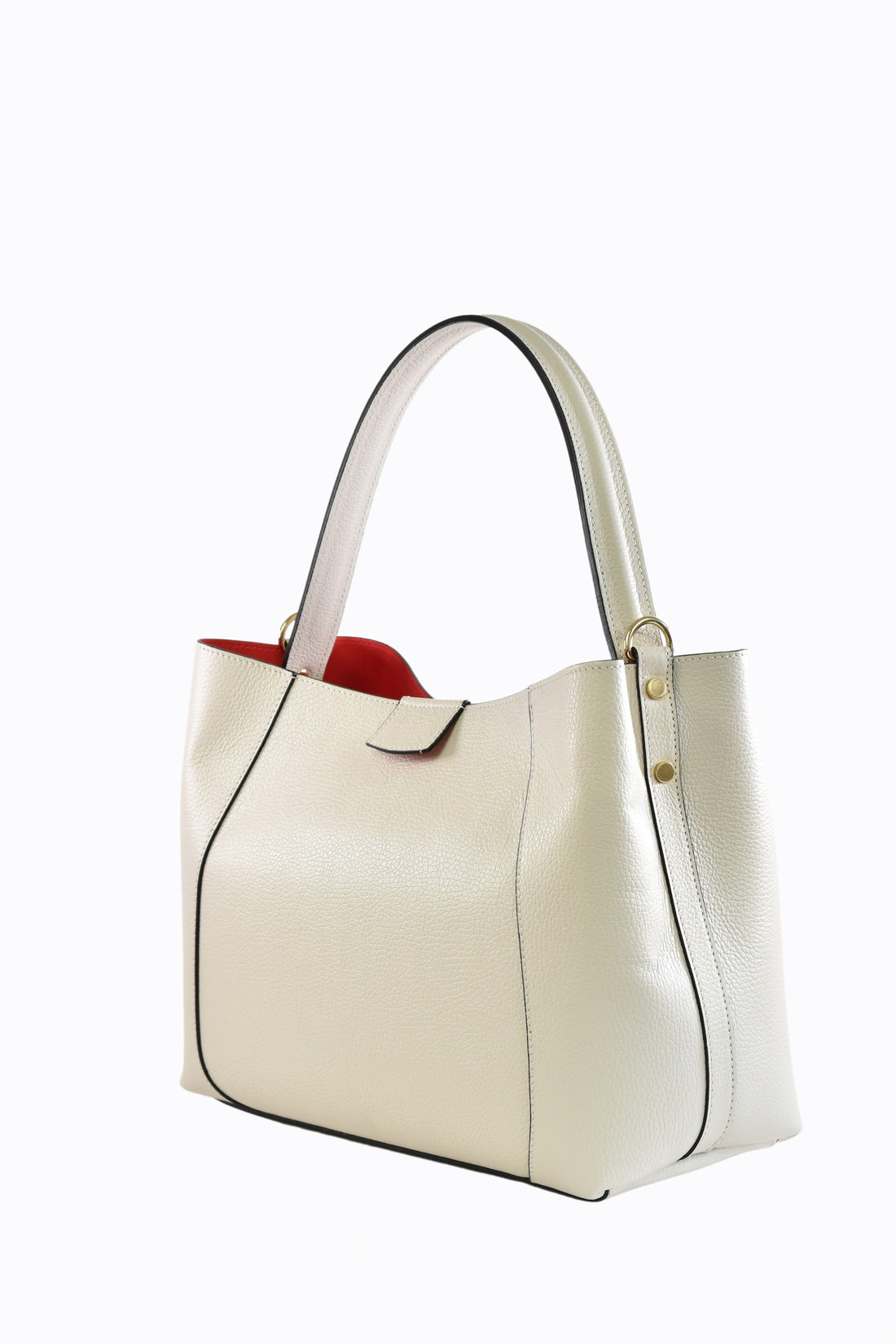 BORSA MAG IN PELLE DOLLARO BEIGE