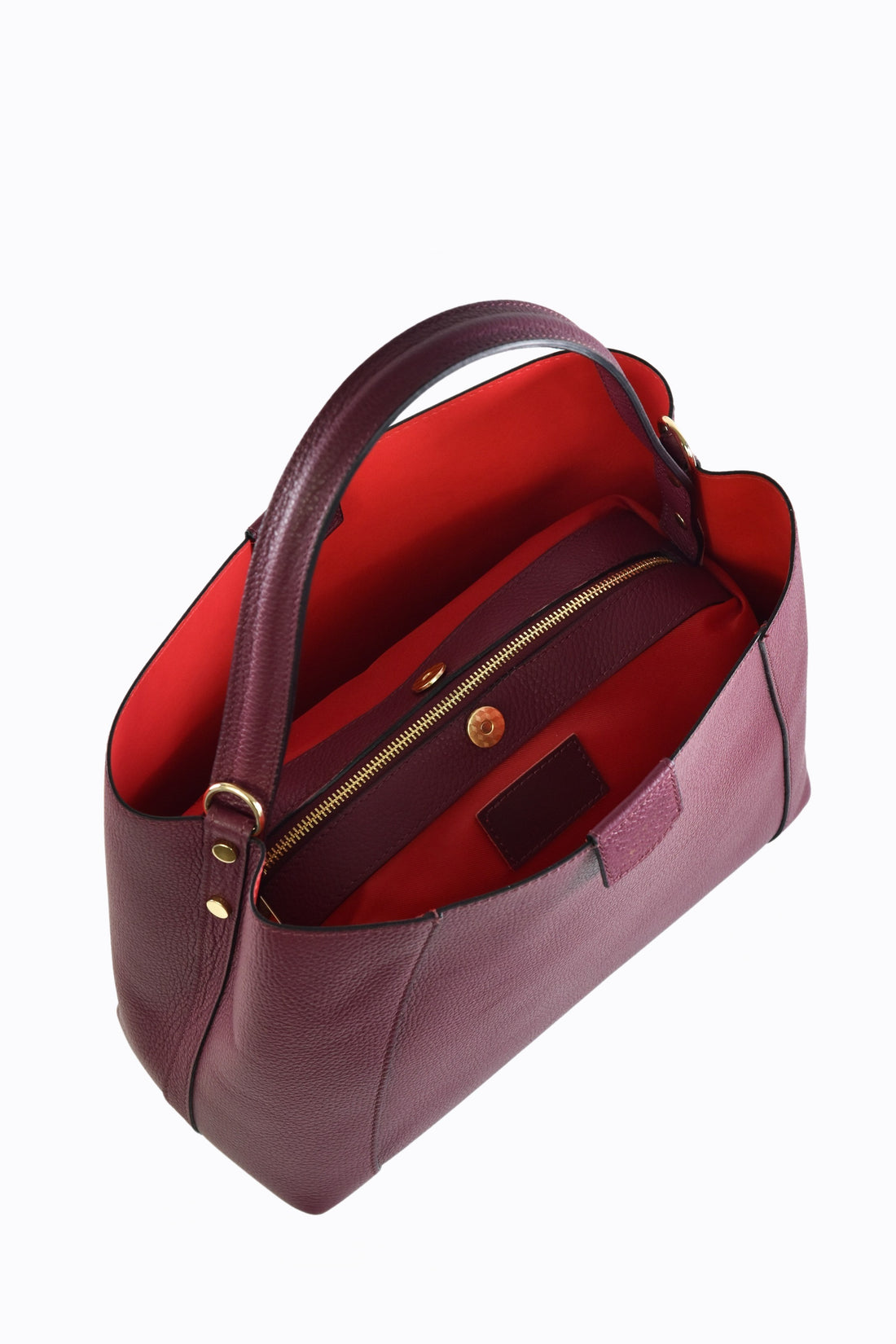 Braid bag in Fuchsia Dollar leather