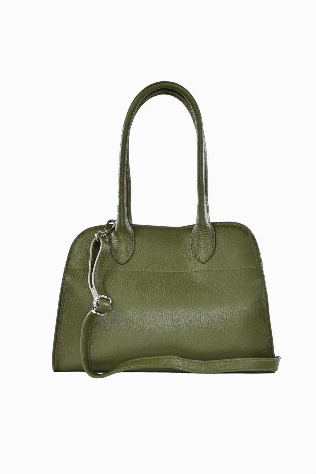 Borsa Genevieve in pelle Dollaro Verde Militare