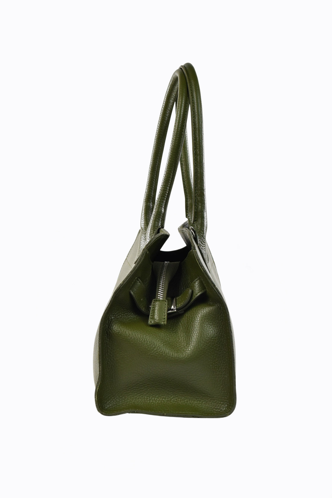 Borsa Genevieve in pelle Dollaro Verde Militare