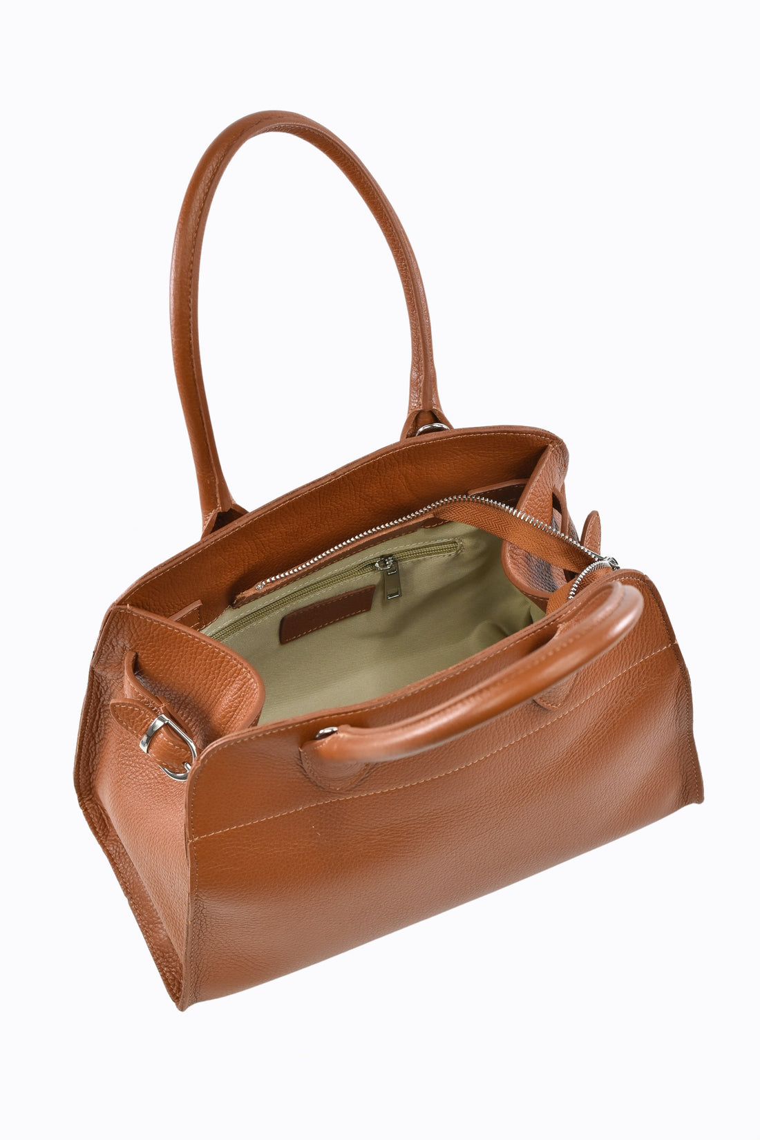 Borsa Genevieve in pelle Dollaro Cuoio