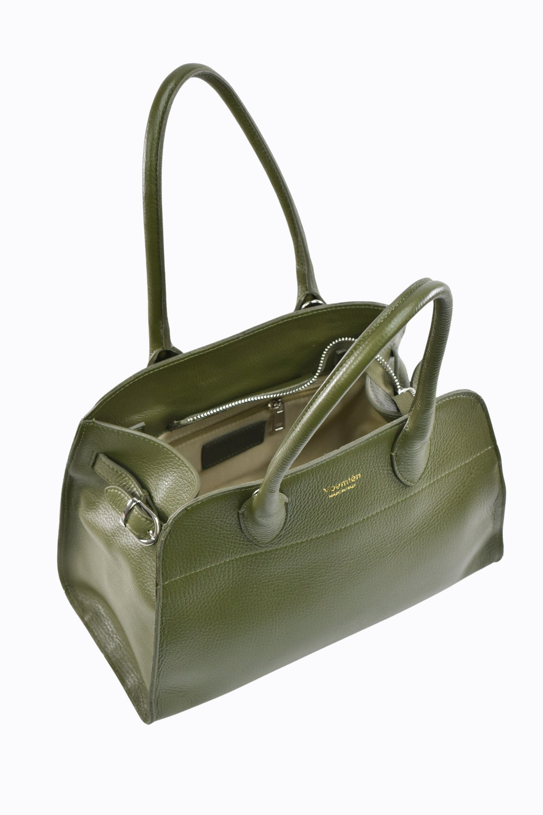 Borsa Genevieve in pelle Dollaro Verde oliva