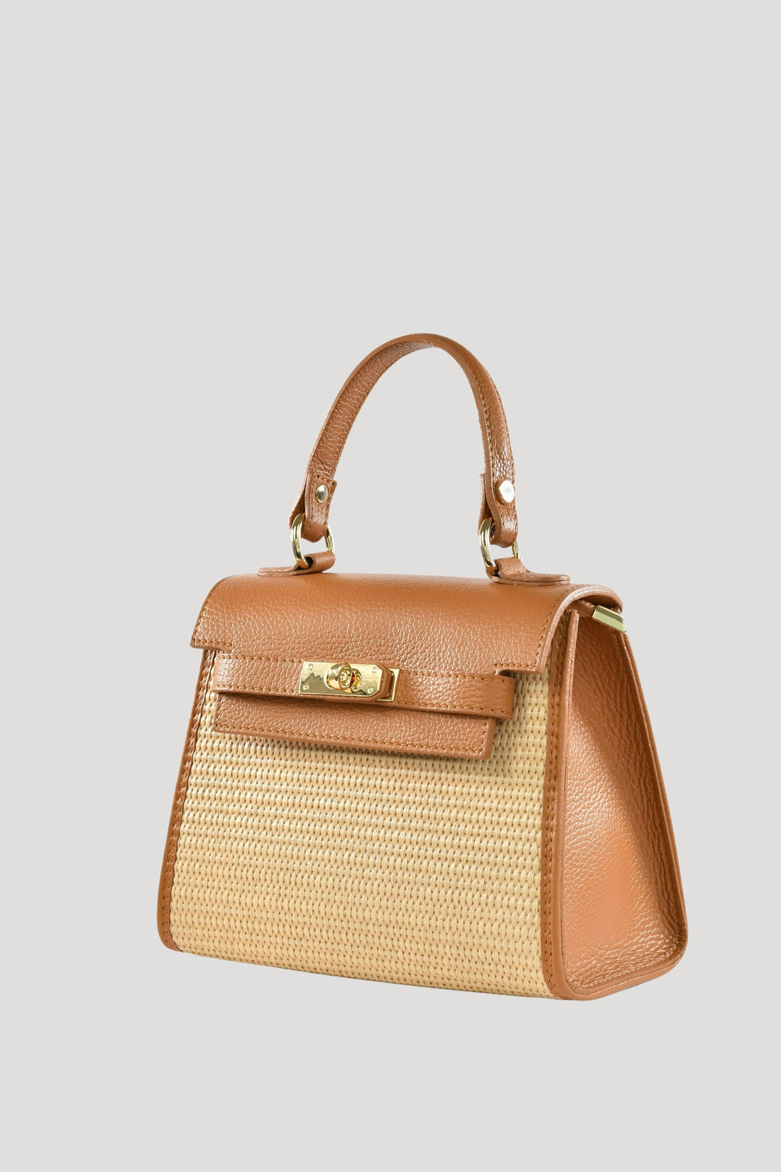 Borsa Freydis in pelle Dollaro e Rafia Cuoio