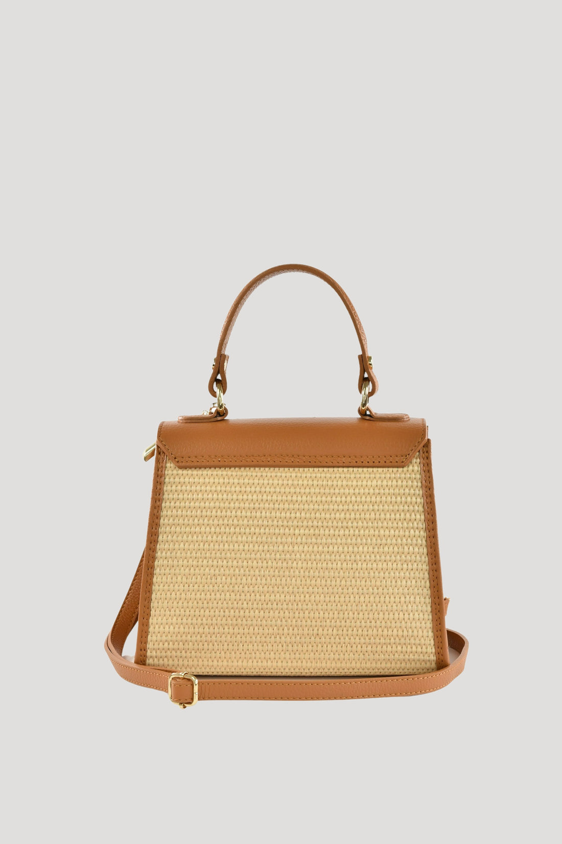 Borsa Freydis in pelle Dollaro e Rafia Cuoio