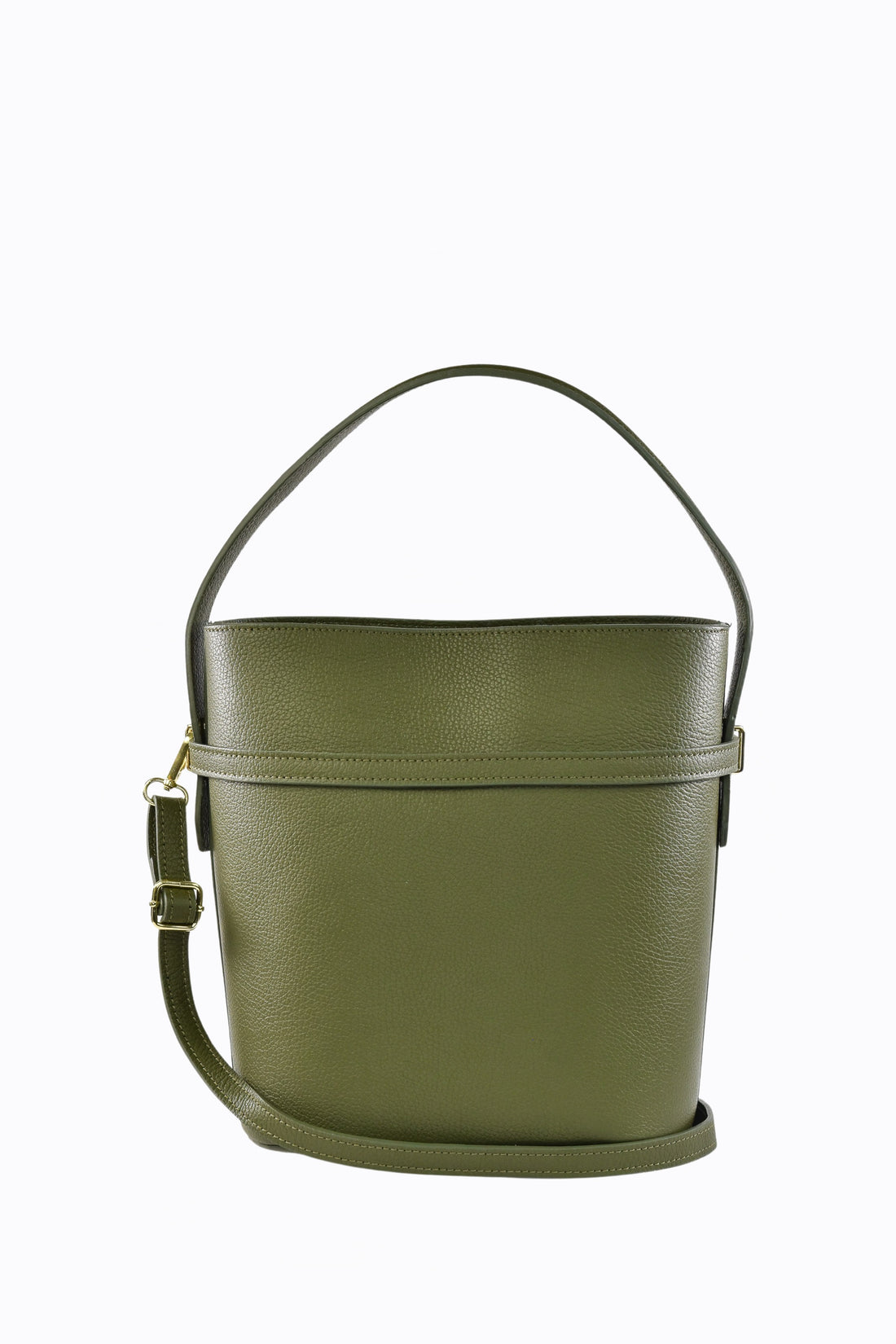 Borsa Louise in pelle Dollaro Verde Militare