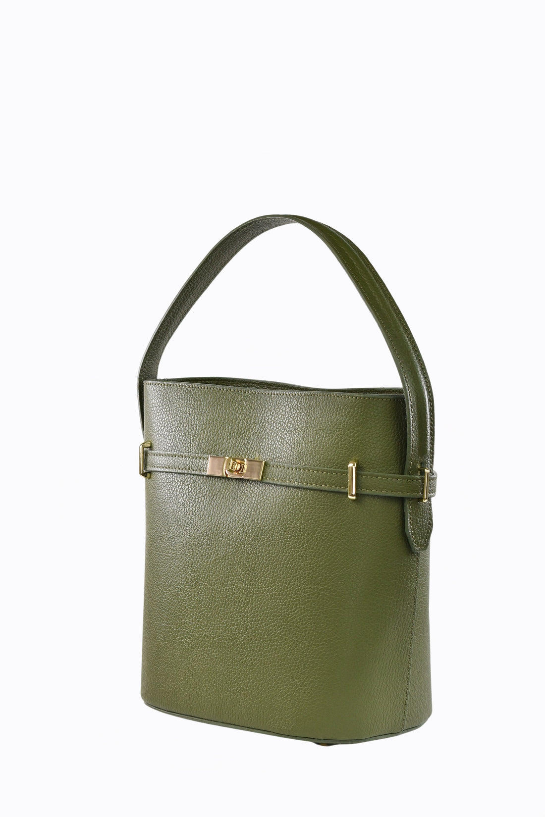 Borsa Louise in pelle Dollaro Verde Militare