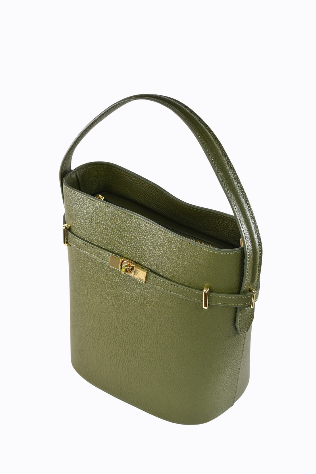 Borsa Louise in pelle Dollaro Verde Militare