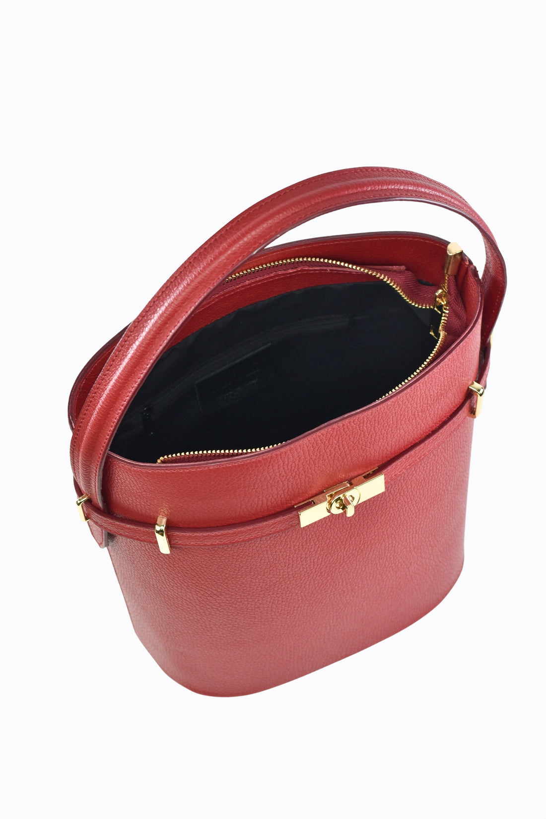 Borsa Louise in pelle Dollaro Rosso Corallo