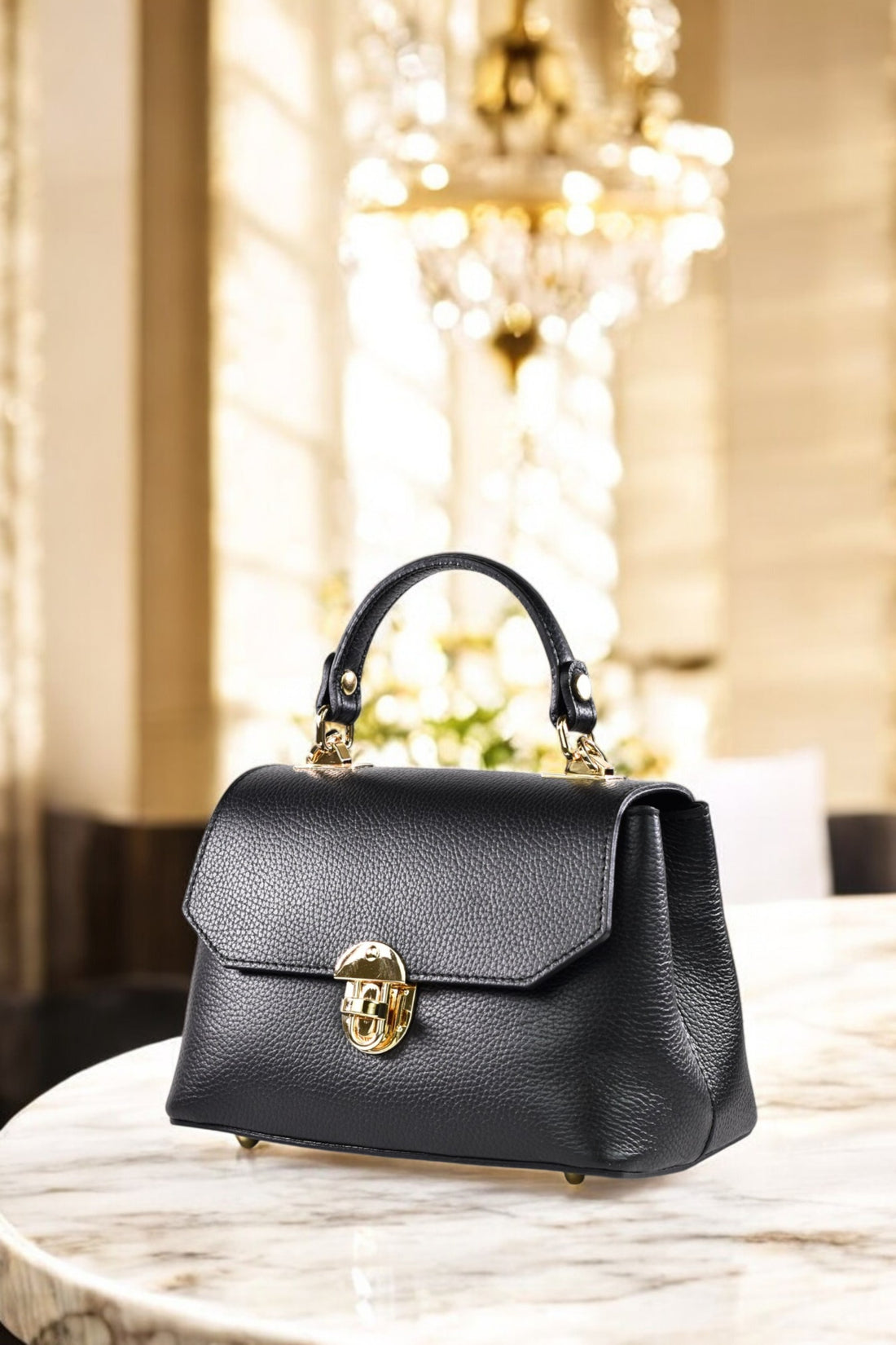 Sac Egle en cuir dollar noir