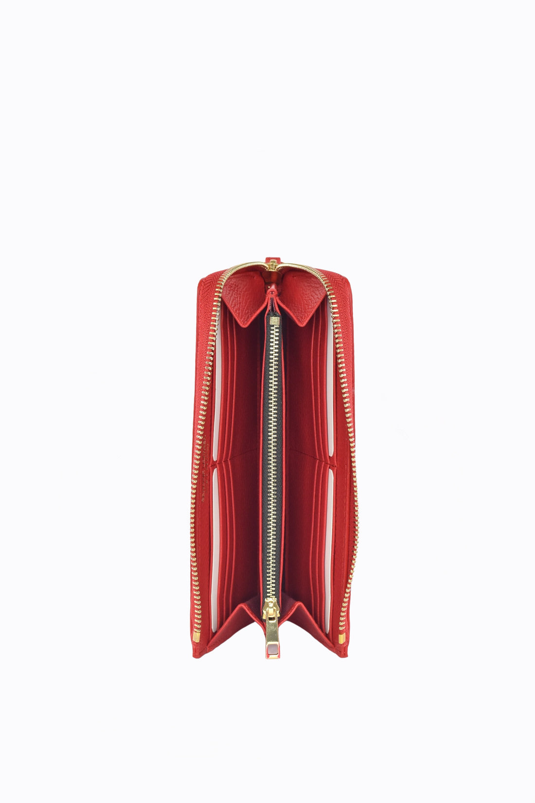 Portafoglio Clutch Valentine in pelle Togo Rosso