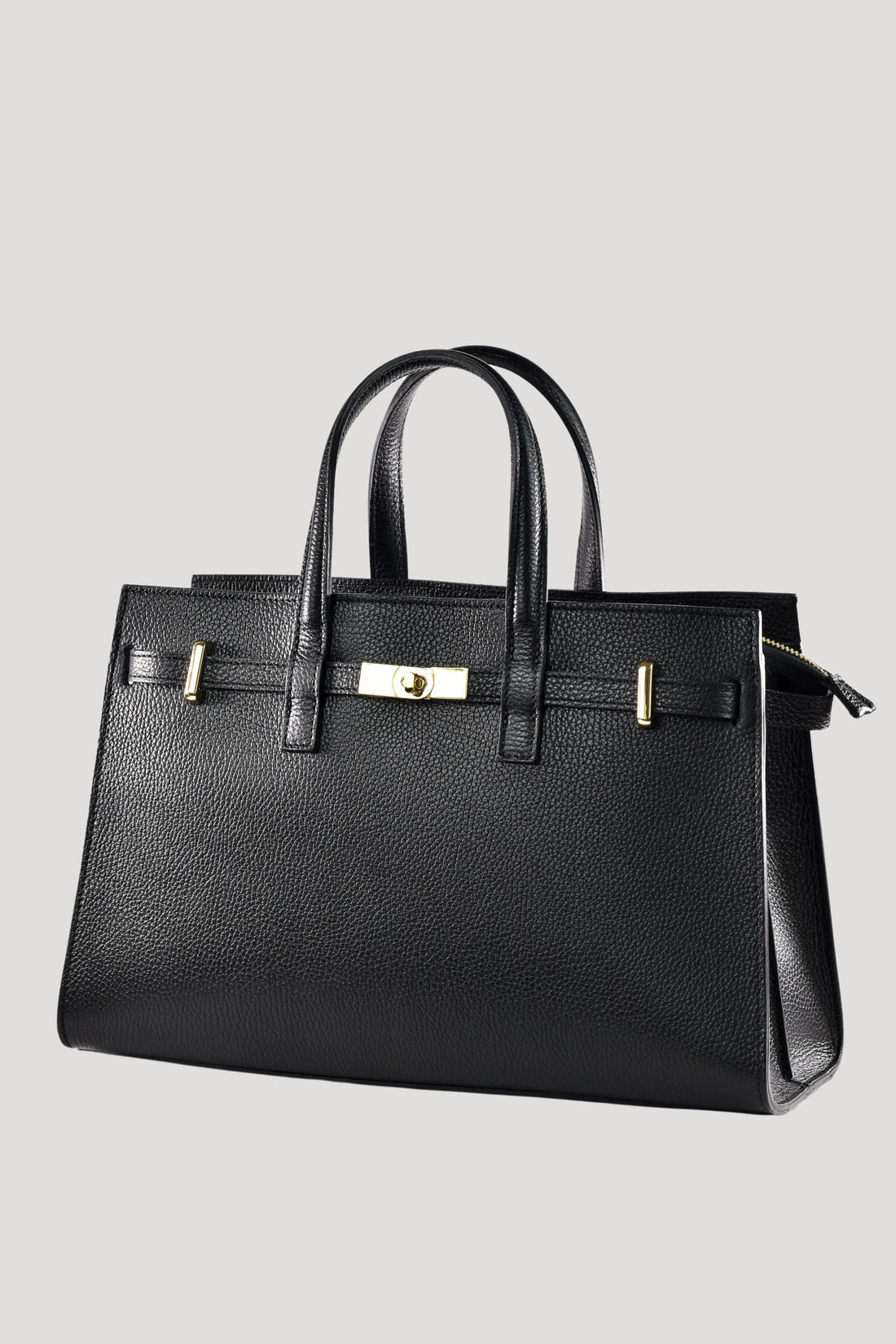Borsa Sveva in pelle Togo Nera
