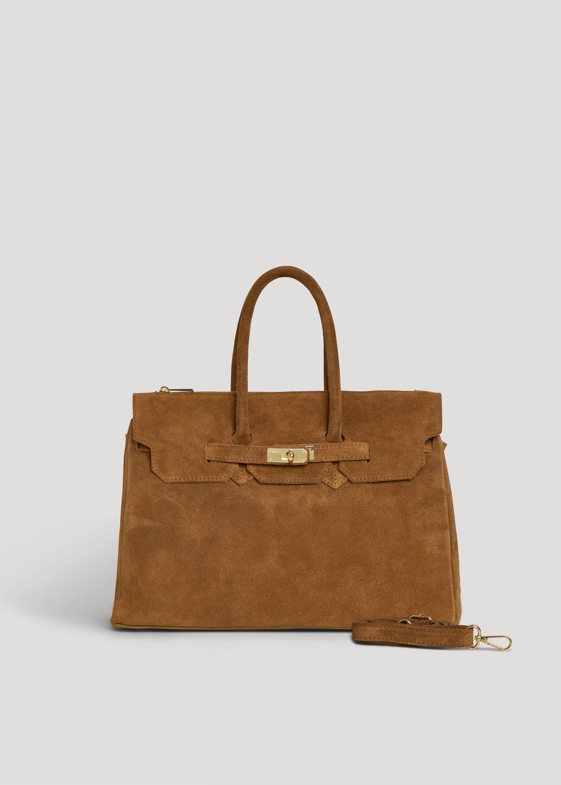Borsa Elizabeth in Camoscio Cuoio - Voemièn