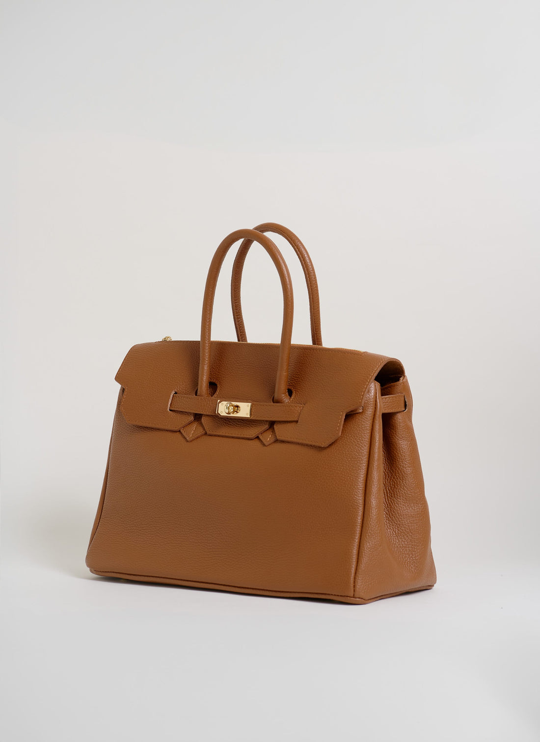 Borsa Elizabeth in Pelle Togo Cuoio - Voemièn