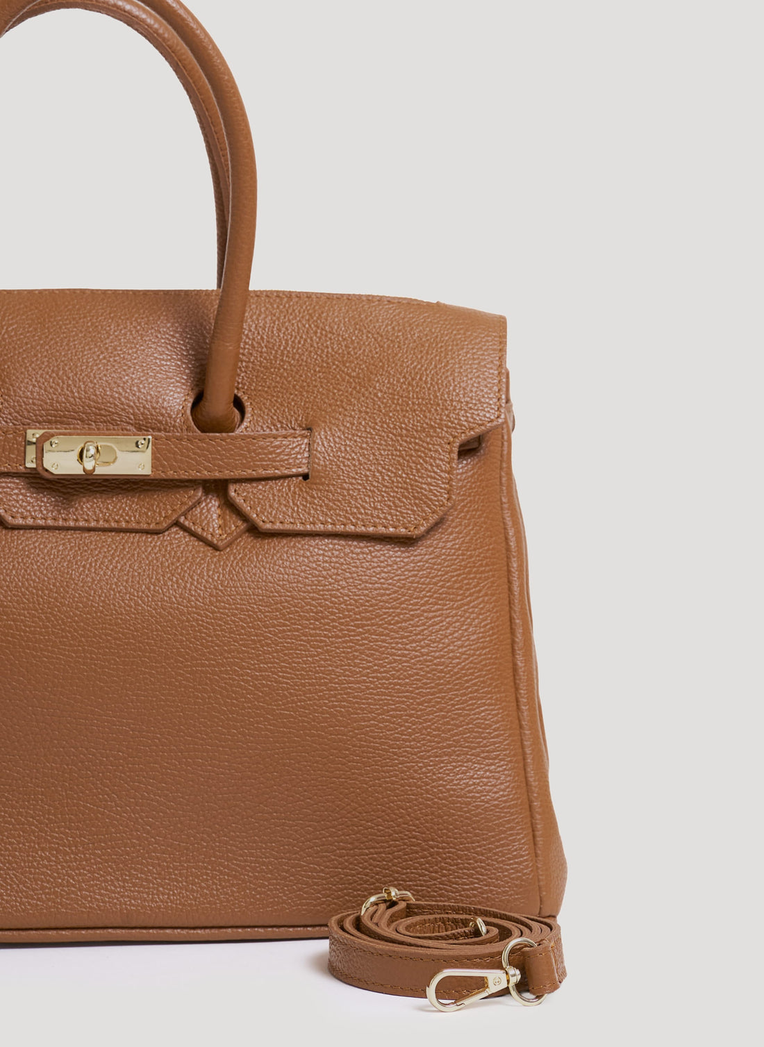 Borsa Elizabeth in Pelle Togo Cuoio - Voemièn