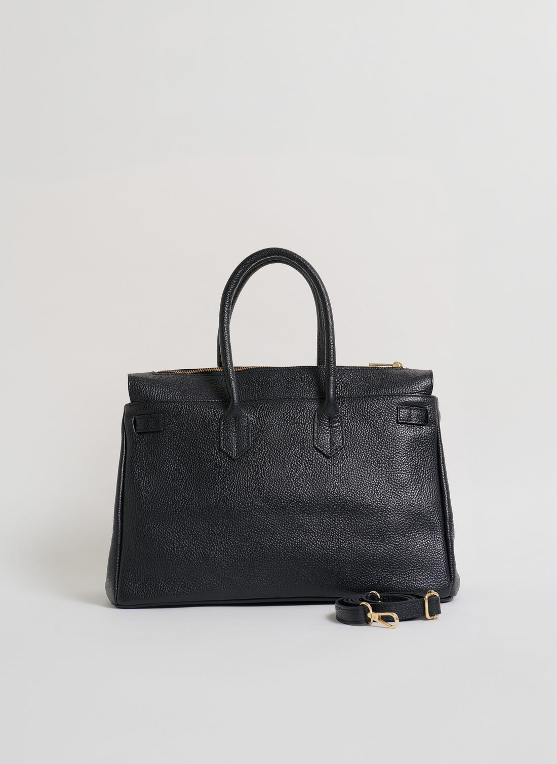 Borsa Elizabeth in Pelle Togo Nera - Voemièn