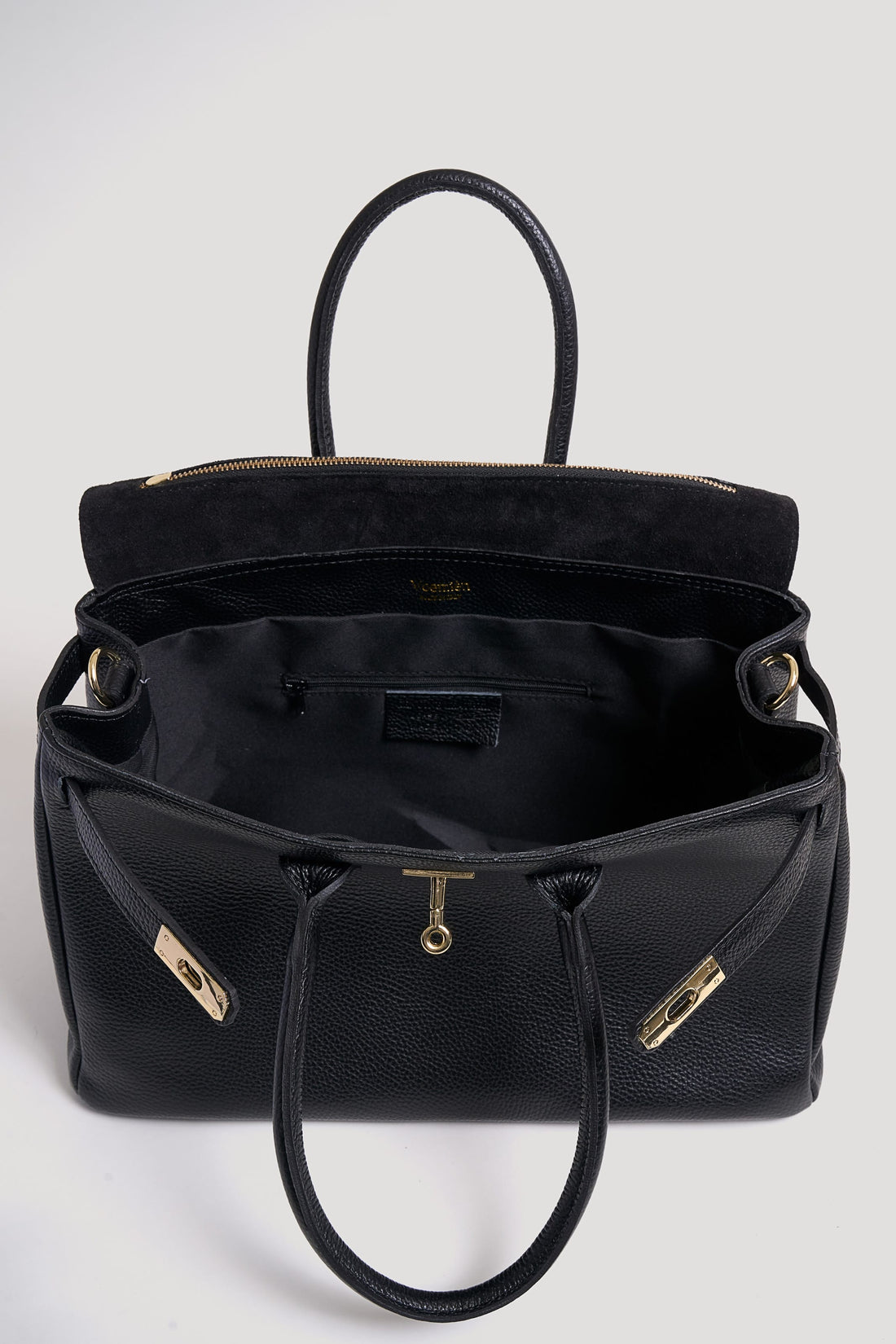 Borsa Elizabeth in Pelle Togo Nera - Voemièn
