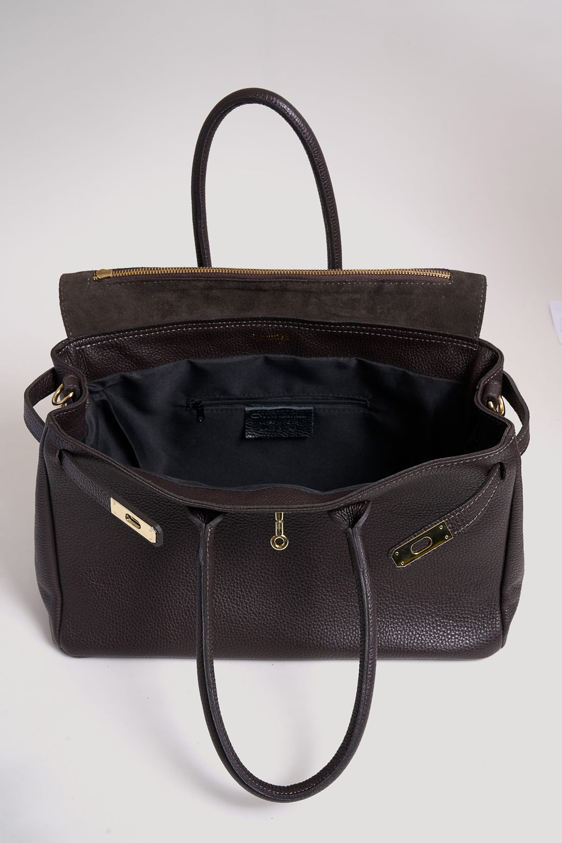 Borsa Elizabeth in Pelle Togo Testa di Moro - Voemièn