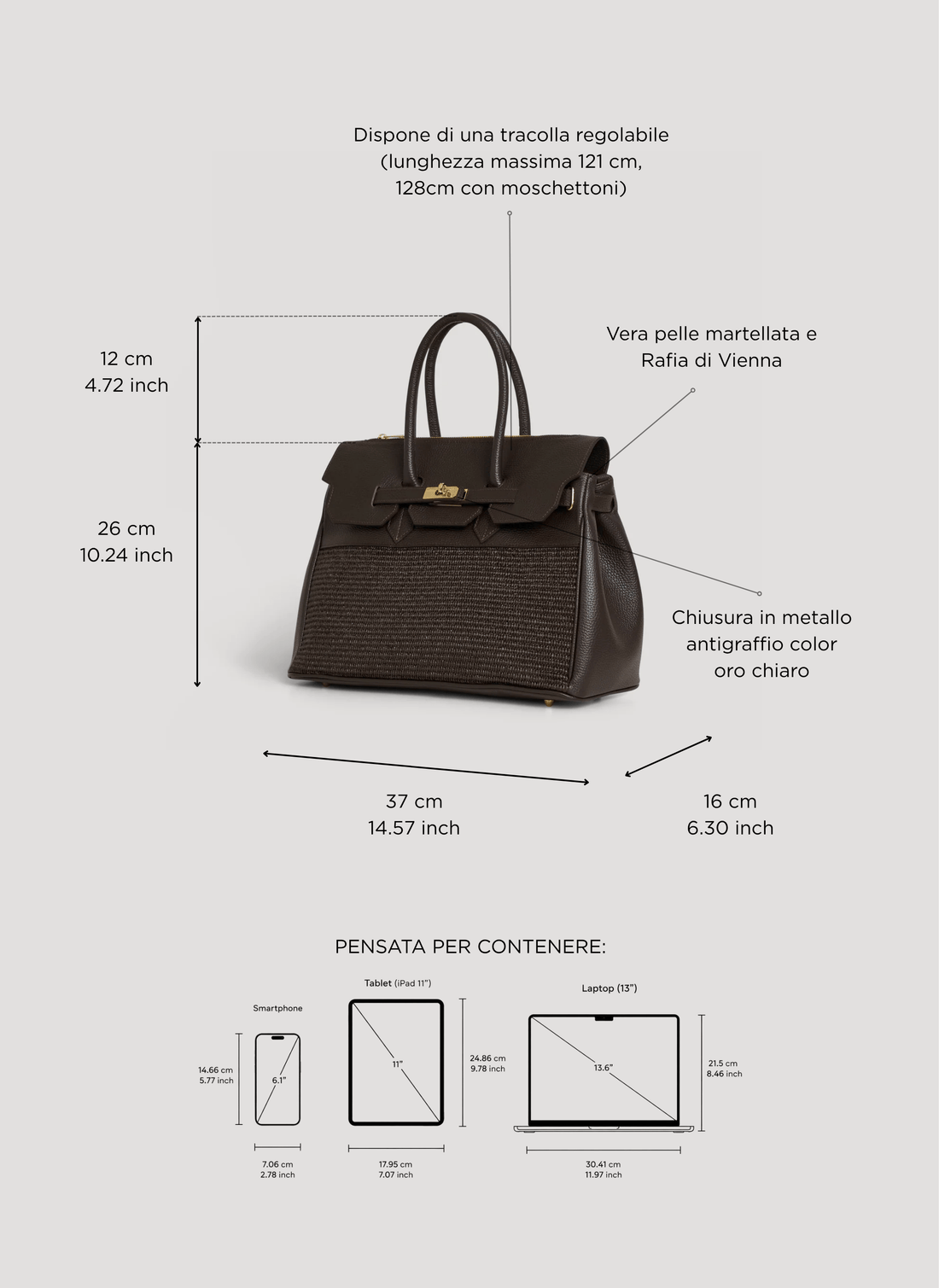 Borsa Elizabeth in Pelle e Rafia Limited Edition Testa di Moro - Voemièn