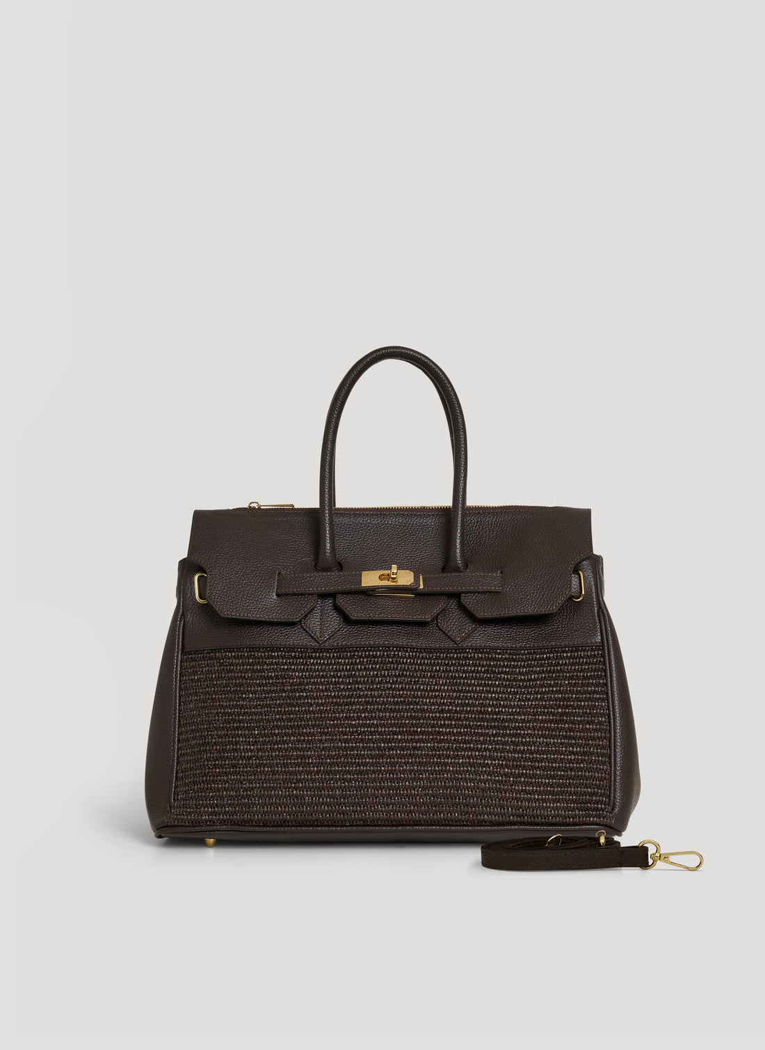 Borsa Elizabeth in Pelle e Rafia Limited Edition Testa di Moro - Voemièn