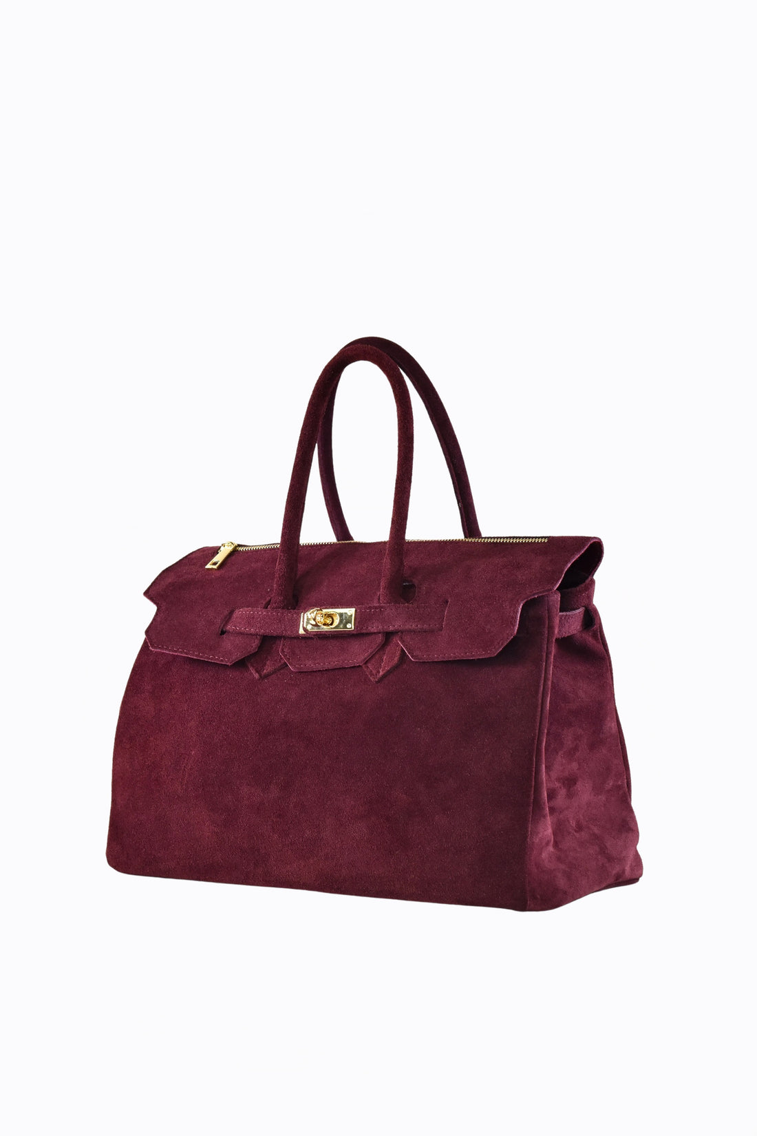 Borsa Elizabeth in Camoscio Borgogna