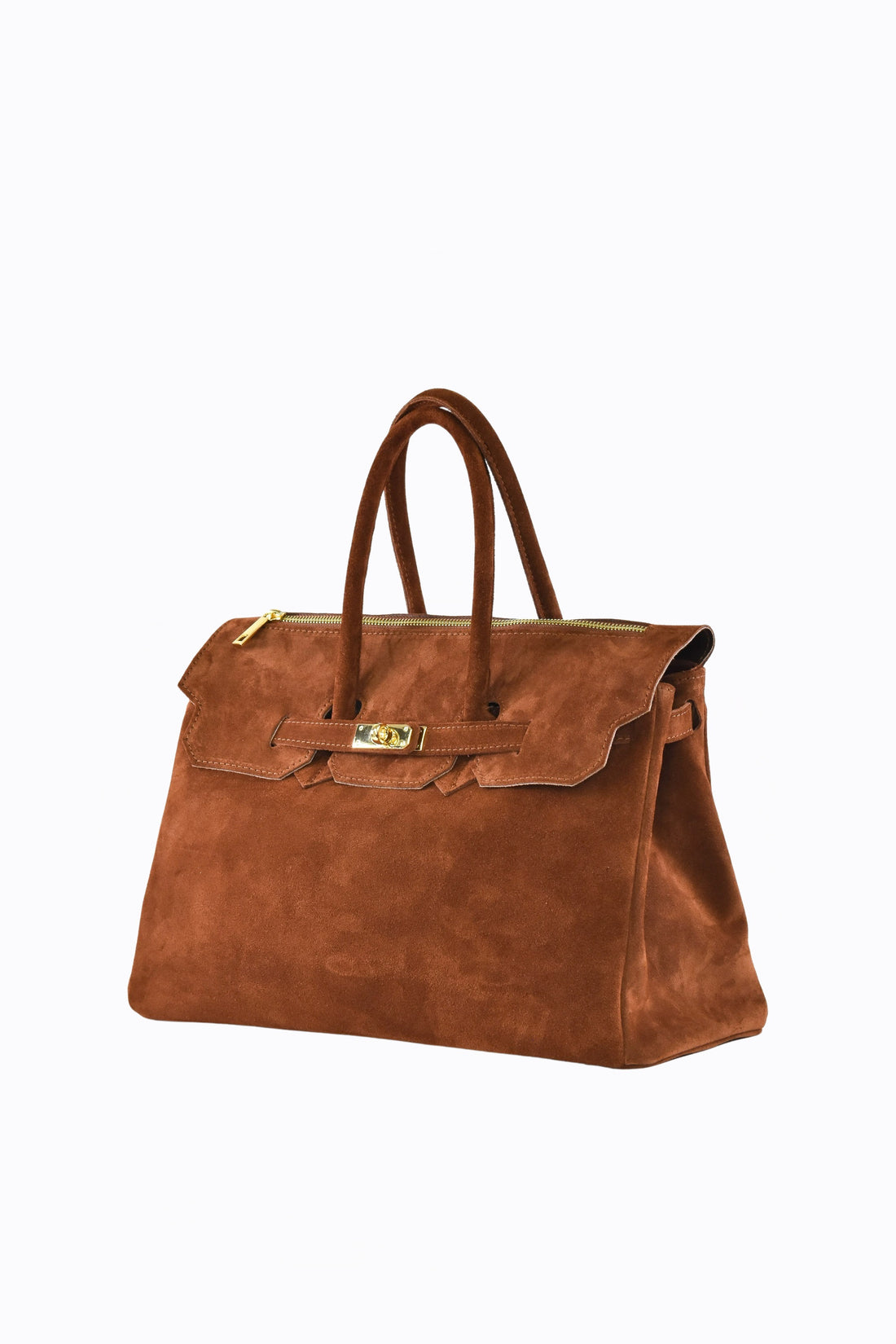 Borsa Elizabeth in Camoscio Cuoio