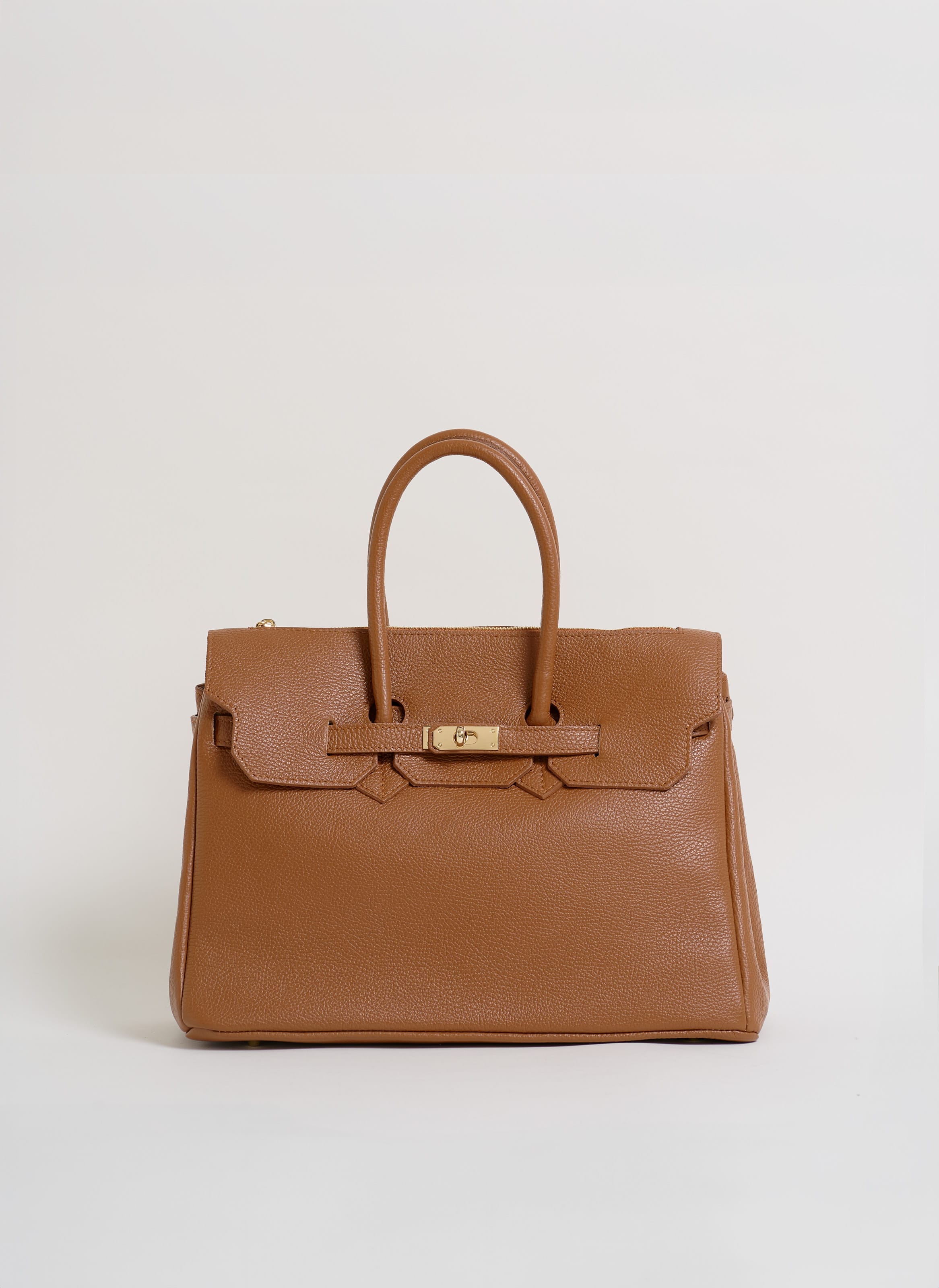 Borsa Elizabeth in Pelle Togo Cuoio - Voemièn