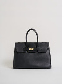 Elizabeth Bag in Black Togo Leather