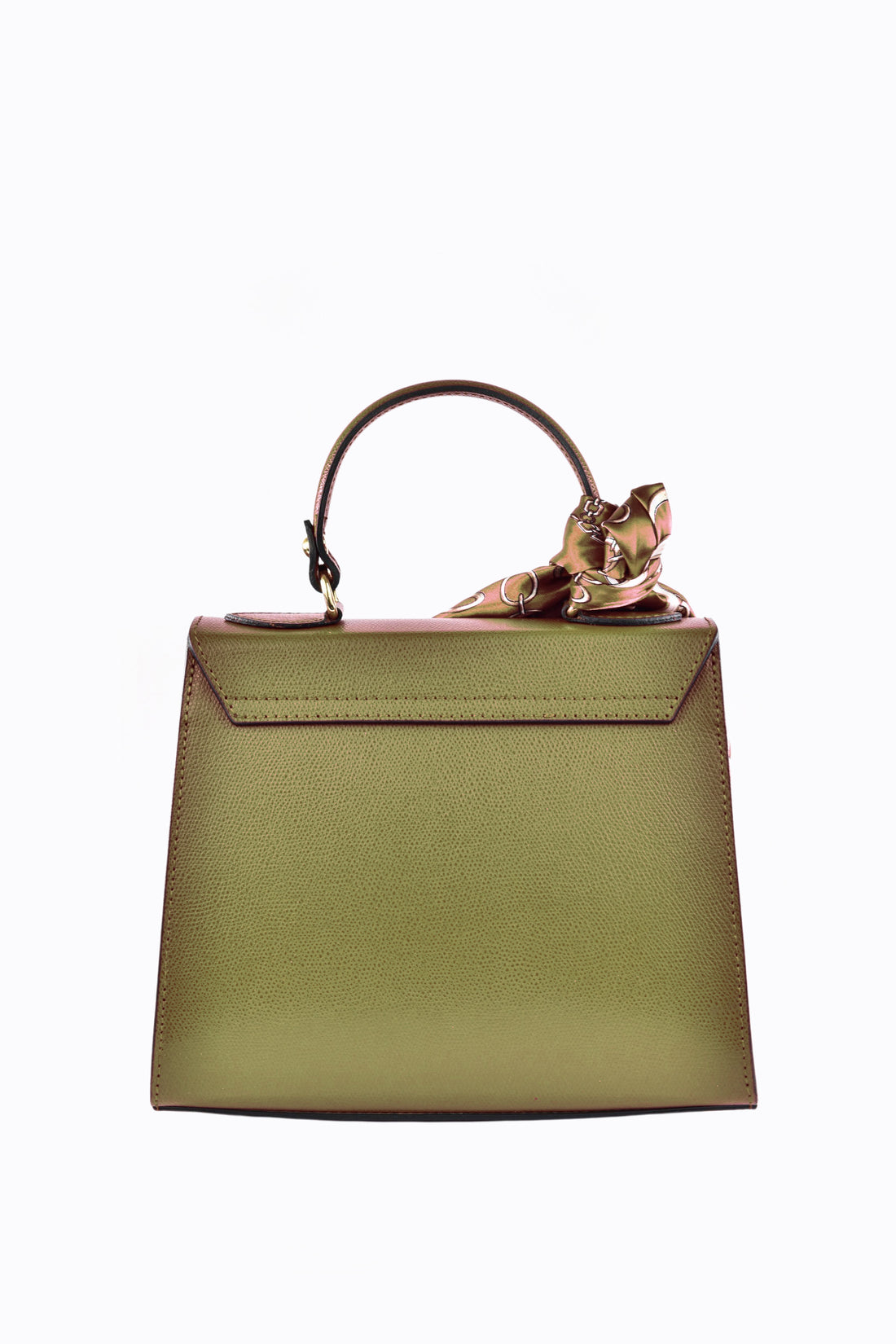 Marigold bag in Olive Green saffiano leather