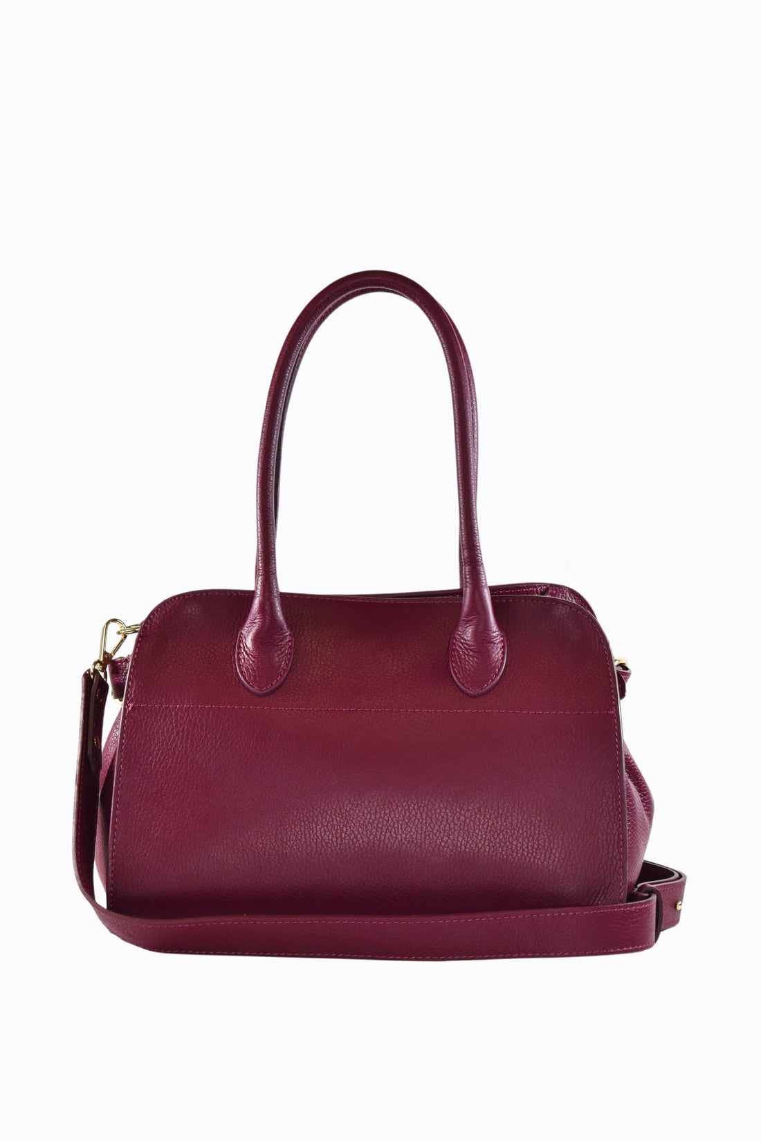 Borsa Genevieve in pelle Dollaro Borgogna