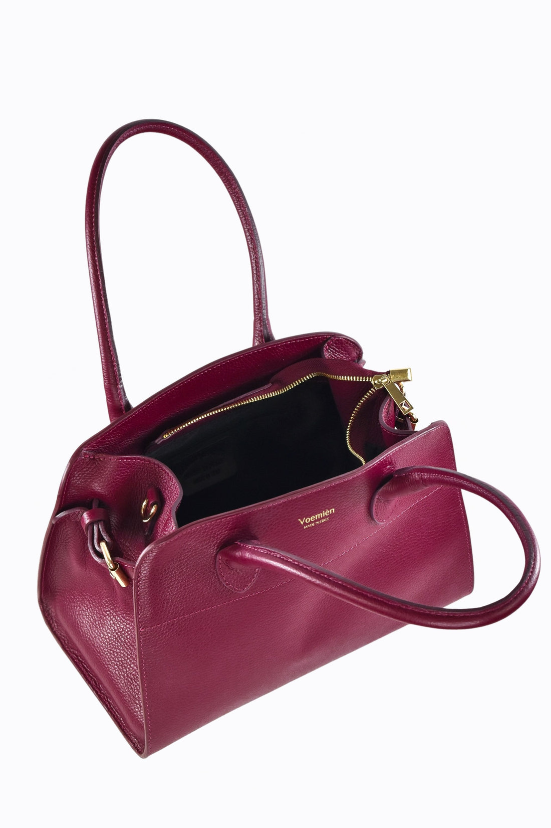 Borsa Genevieve in pelle Dollaro Borgogna