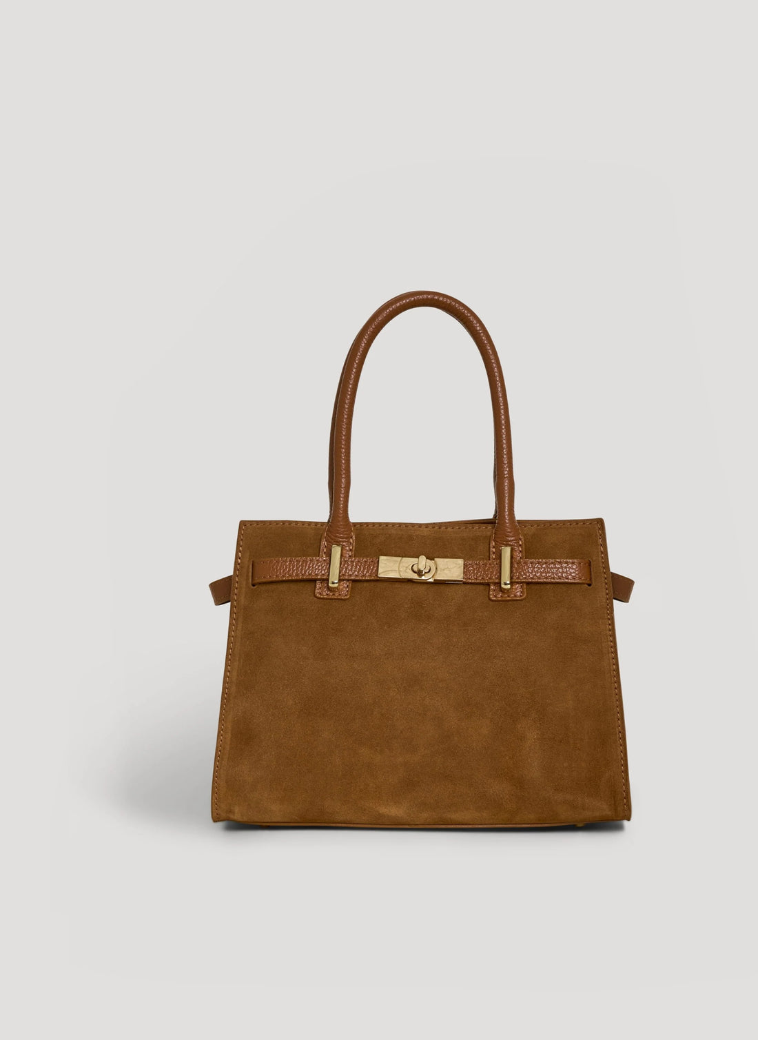 Borsa Grace in Camoscio e pelle Togo Cuoio - Voemièn