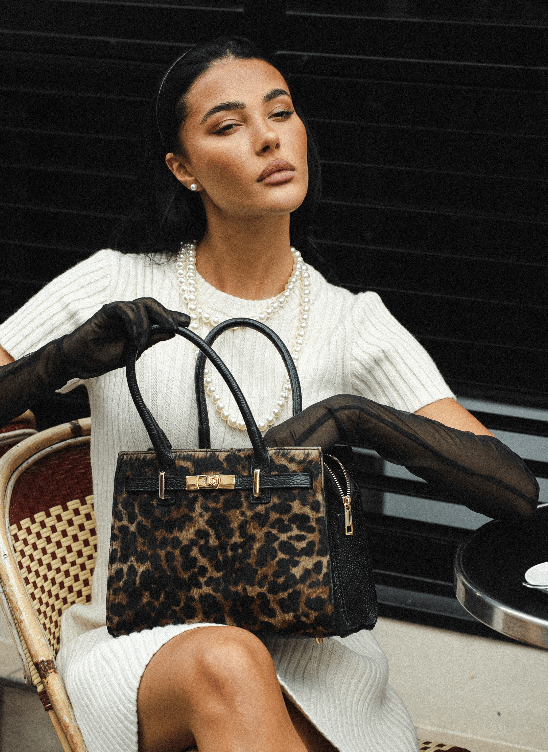 Borsa Grace Limited Edition in Pelle Calf Hair Leopardata - Voemièn