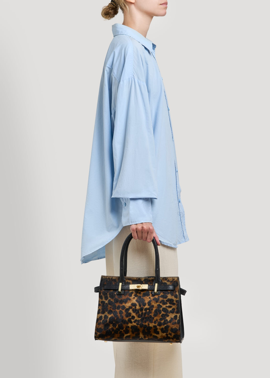 Borsa Grace Limited Edition in Pelle Calf Hair Leopardata - Voemièn