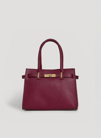 Borsa Grace in pelle Togo Borgogna