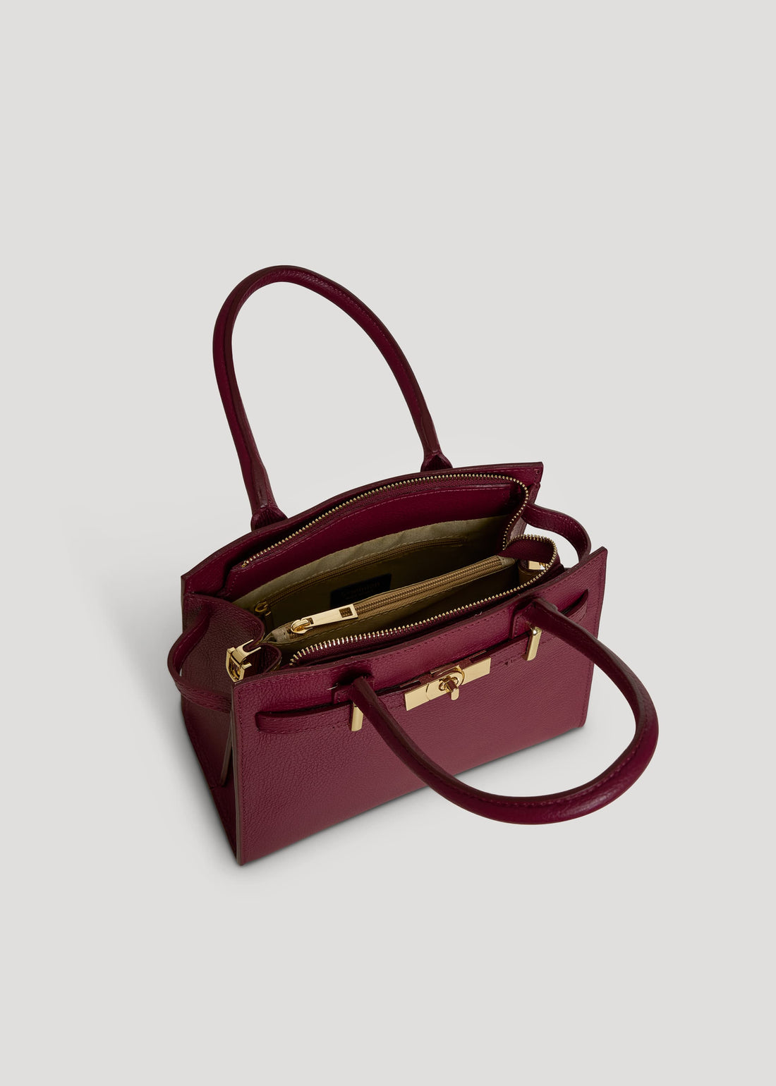 Borsa Grace in pelle Togo Borgogna - Voemièn