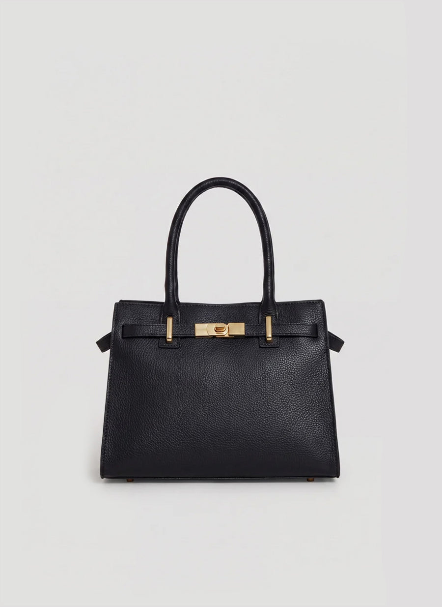 Borsa Grace in pelle Togo Nera - Voemièn