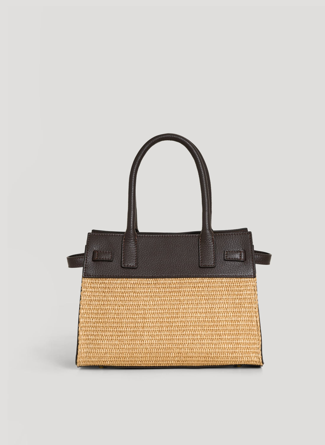 Borsa Grace in pelle e rafia Testa di Moro - Voemièn