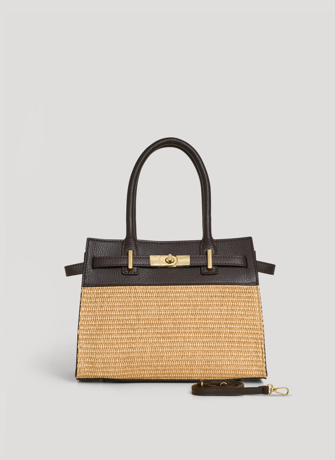 Borsa Grace in pelle e rafia Testa di Moro - Voemièn