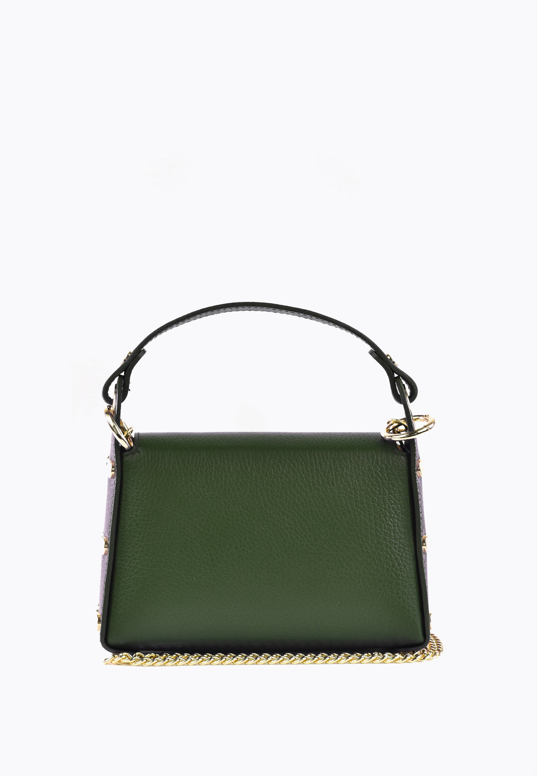 Honey bag in Forest Green dollar leather