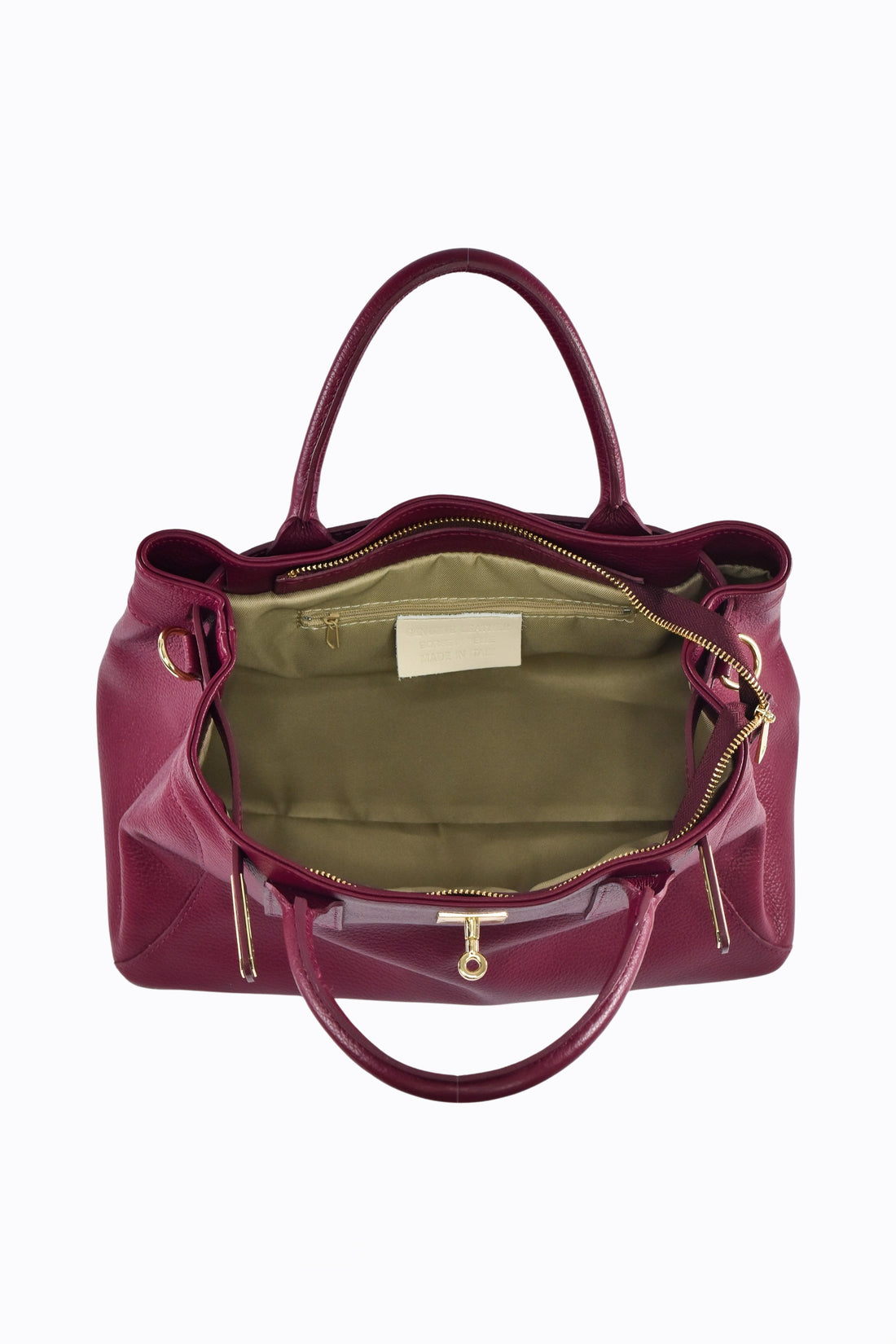 Braid bag in Fuchsia Dollar leather