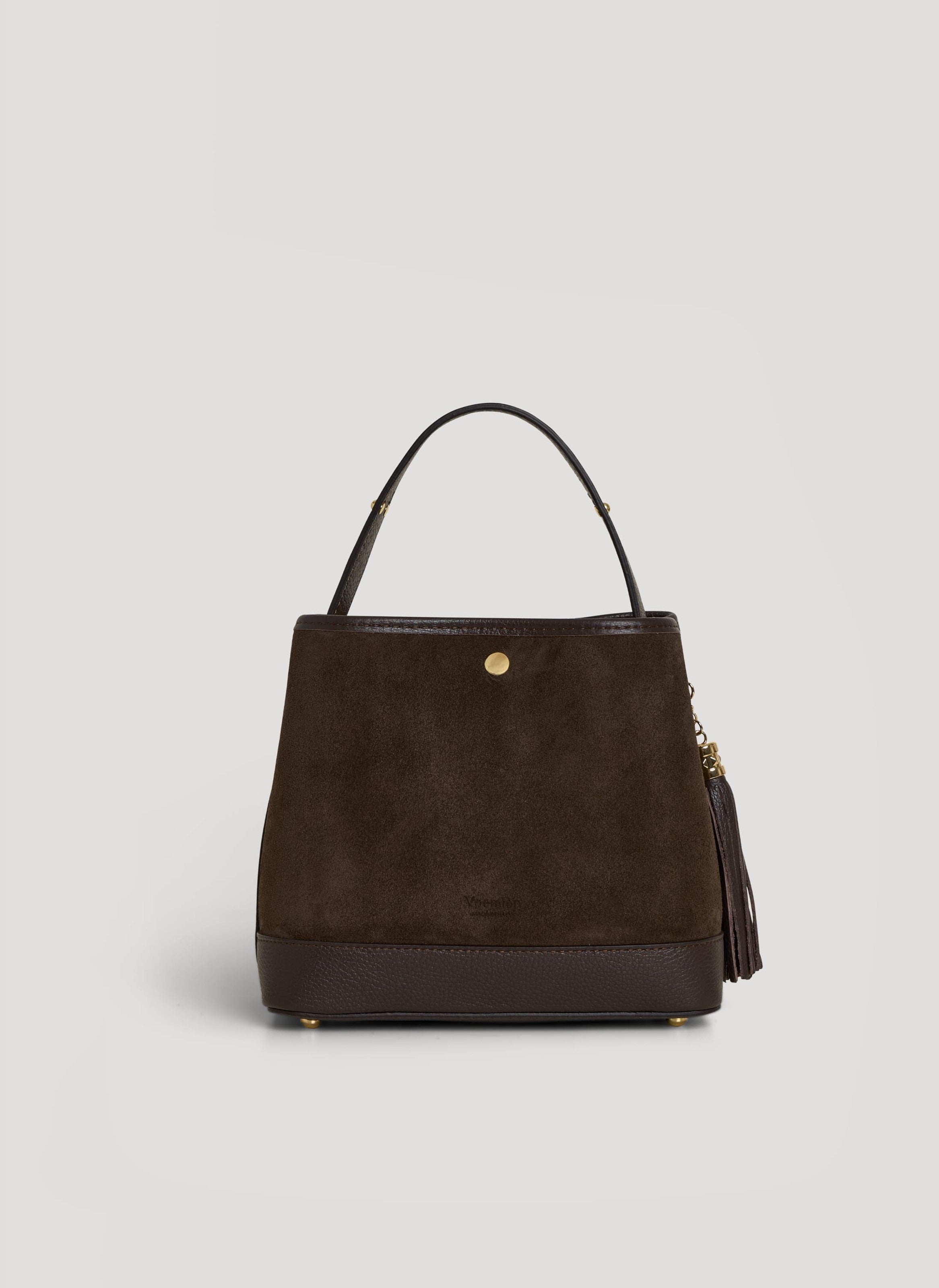 Borsa Kendy in Camoscio e Pelle Testa di Moro - Voemièn