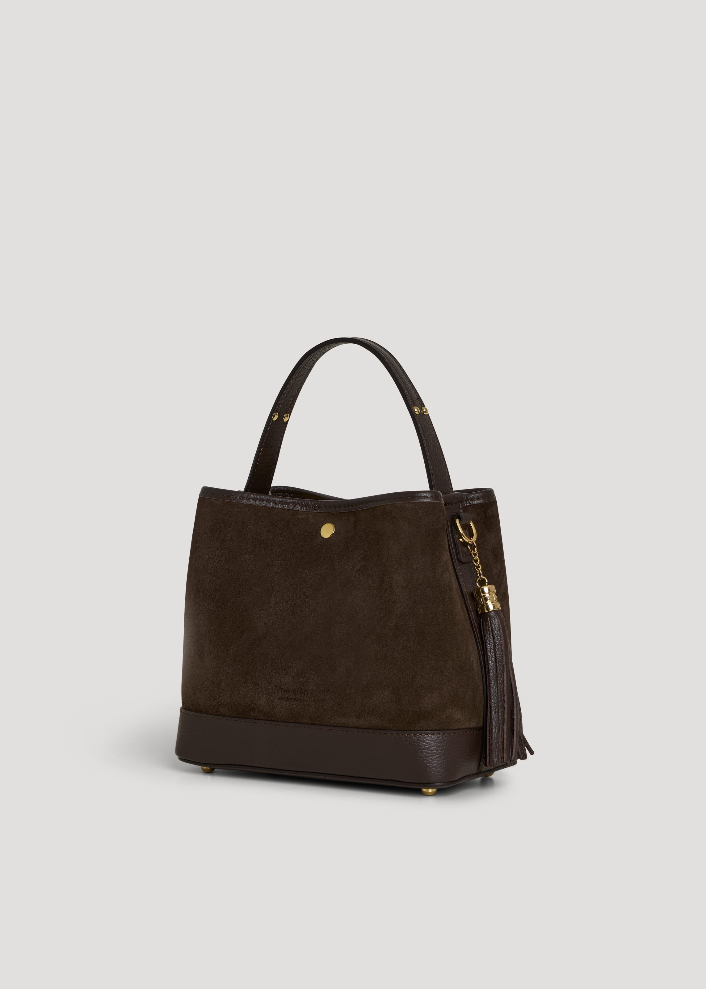 Borsa Kendy in Camoscio e Pelle Testa di Moro - Voemièn