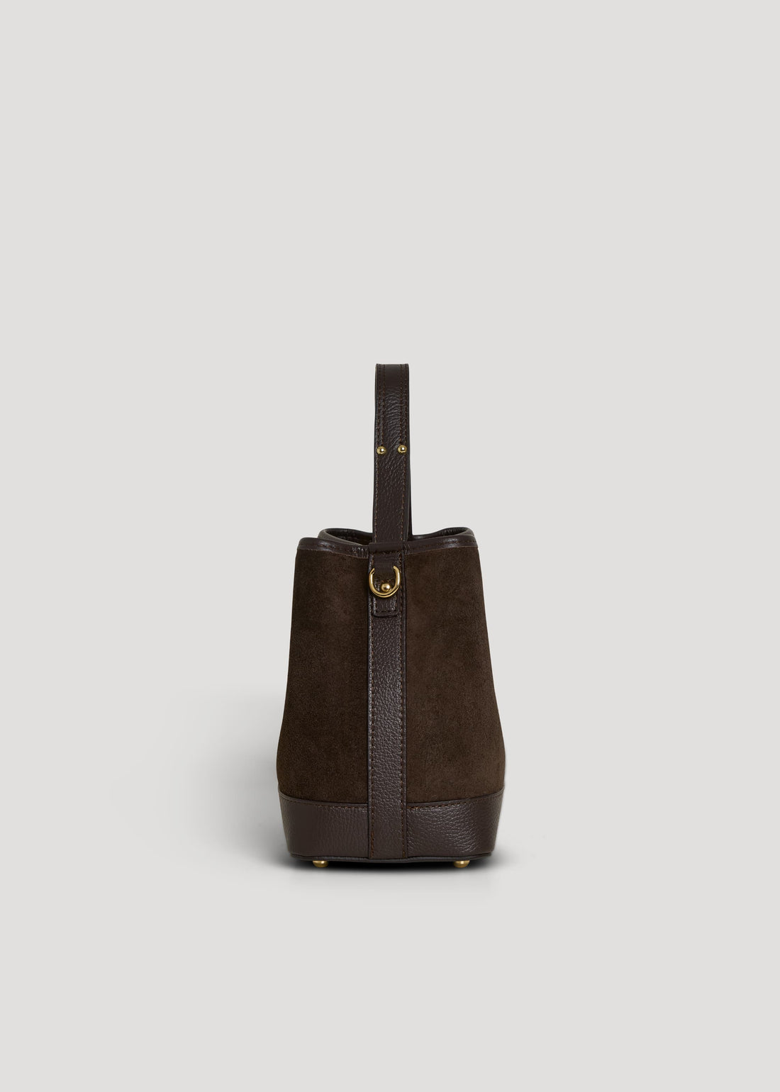 Borsa Kendy in Camoscio e Pelle Testa di Moro - Voemièn