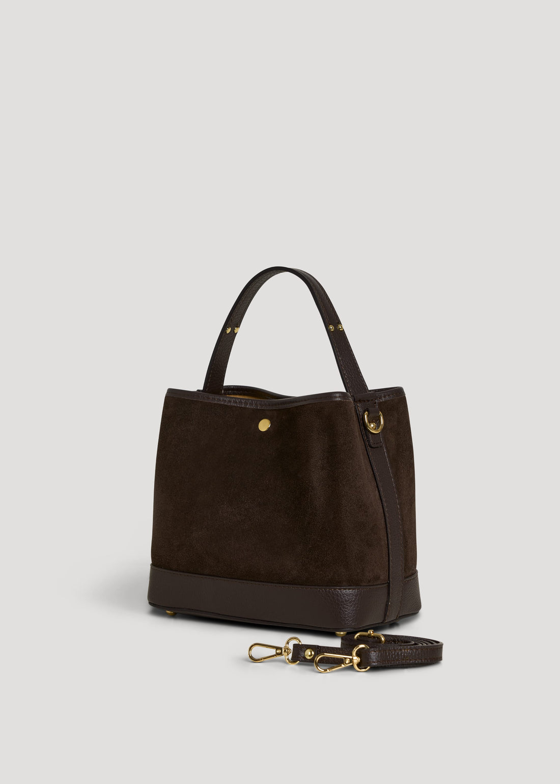 Borsa Kendy in Camoscio e Pelle Testa di Moro - Voemièn
