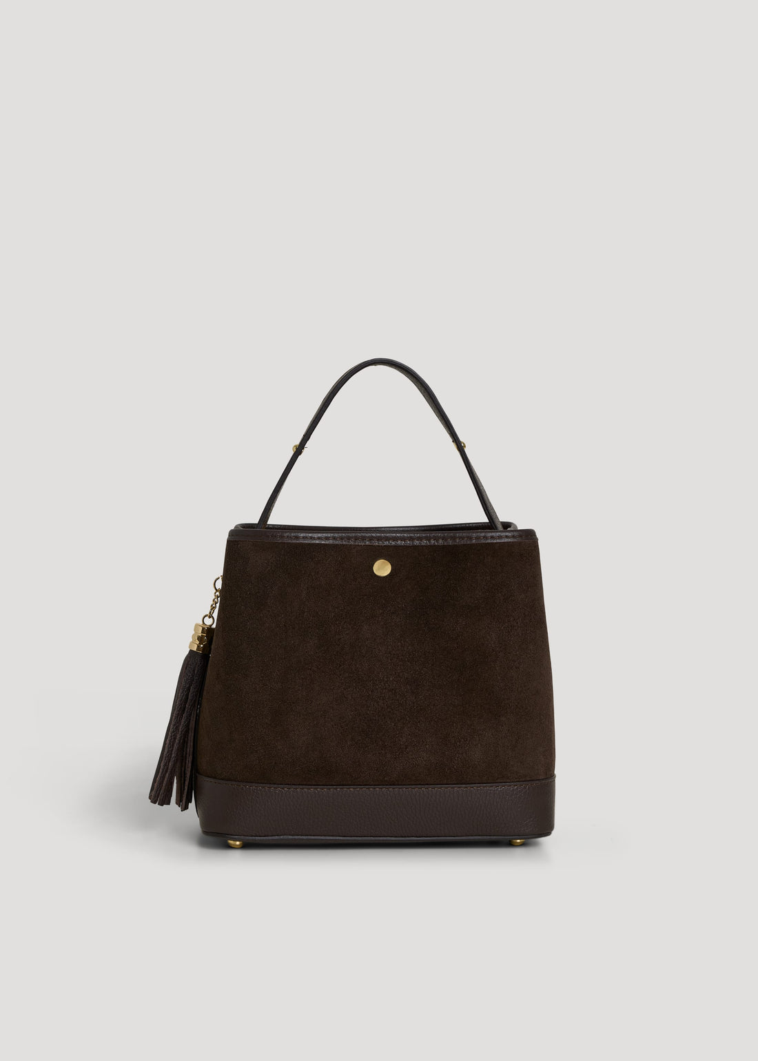 Borsa Kendy in Camoscio e Pelle Testa di Moro - Voemièn